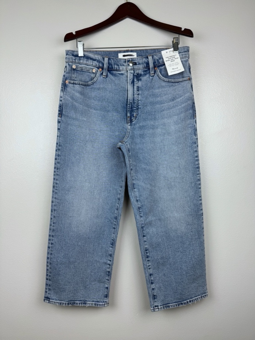 Madewell Short Perfect Vintage Wide Leg Crop Jeans Size 30S NWT - Picture 3 of 10